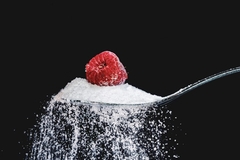 Image Sugar or similar with berry.