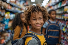 Image Child in a supermarket