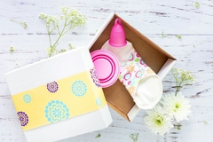 Image period products like period cup and sanitary pad