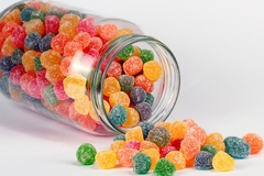Image A jar of candy.