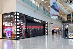Image The outside of a Sephora store in a mall.