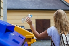Image Throwing away bottle.
