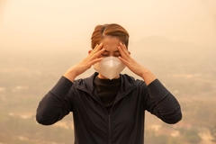 Image Woman frustrated with air pollution