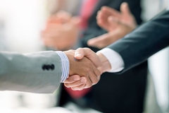 men shaking hands