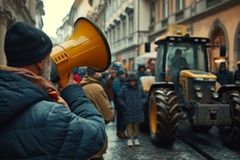 Image Farmer protest.