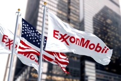 Image Flags with ExxonMobil logo and US flag.