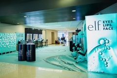 Image An E.L.F. display at the Wonder Women of Wrestling Varsity Tournament.