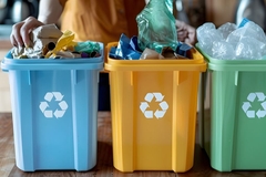 Image A group of recycle bins.