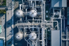 birds-eye view factory