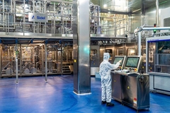Image Factory worker manning aseptic production line