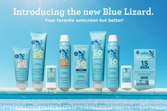 Image line-up of blue sunscreen products