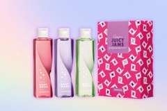 Image line of body wash in pink packaging