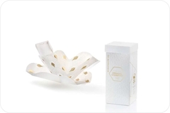 Image Two white boxes with gold designs