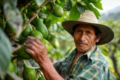 Man with avocados