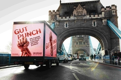 Image Dr. Vegan gut health advertisement on truck