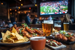 Image Chicken wings are a popular choice for sports fans snacking during the Super Bowl.