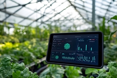 Farm data on a tablet.