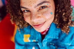 Image GenZalpha girl with artistic makeup