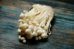 Image White mushrooms on a beautiful table.