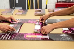 Image hands using adhesive packaging
