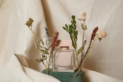 Image Bottle of perfume surrounded by flowers