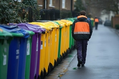Image Curb side waste collection UK