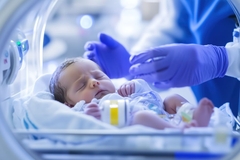 Image pre term baby in isolation
