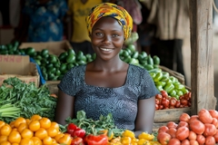 Image African grocery vendor