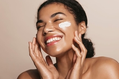 Woman skin care for healthy aging.