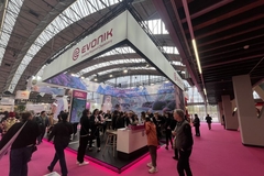 Image Evonik's booth at in-cosmetics global 2025 in Amsterdam