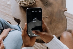 Image tiktok on phone genz scrolling