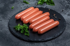 Image Vegan hot dogs.