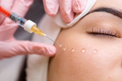 woman getting botox for wrinkles