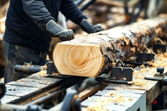 Image Man cutting tree.