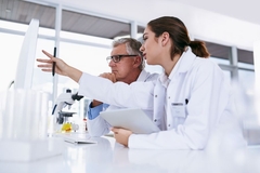 Image Researchers analyzing synbiotic potential