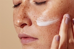 Image woman using anti-aging cream based on taurine