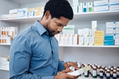 Man choosing a supplement