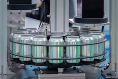 aluminum cans in factory
