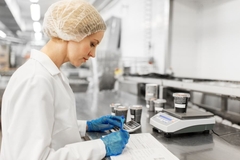 Image Woman doing quality control on collagen