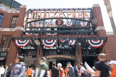 The entrance of a ball park