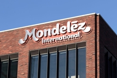 Building with Mondelez International logo.