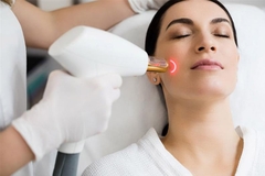 Image Skin care laser treatment in clinic.