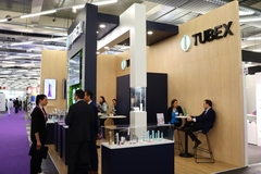 Tubex's stand at Cosmetic Business.
