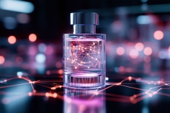 Image fragrance perfume bottle displayed created with technology
