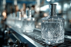 perfume bottle in factory