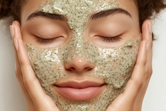 Image woman with gel face mask