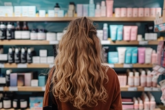 woman shopping personal care products