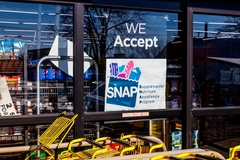 Image SNAP poster outside grocery store