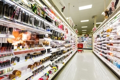 Image The beauty aisle at a target.