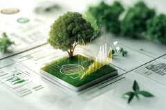 sustainability report showing decreased carbon emission
